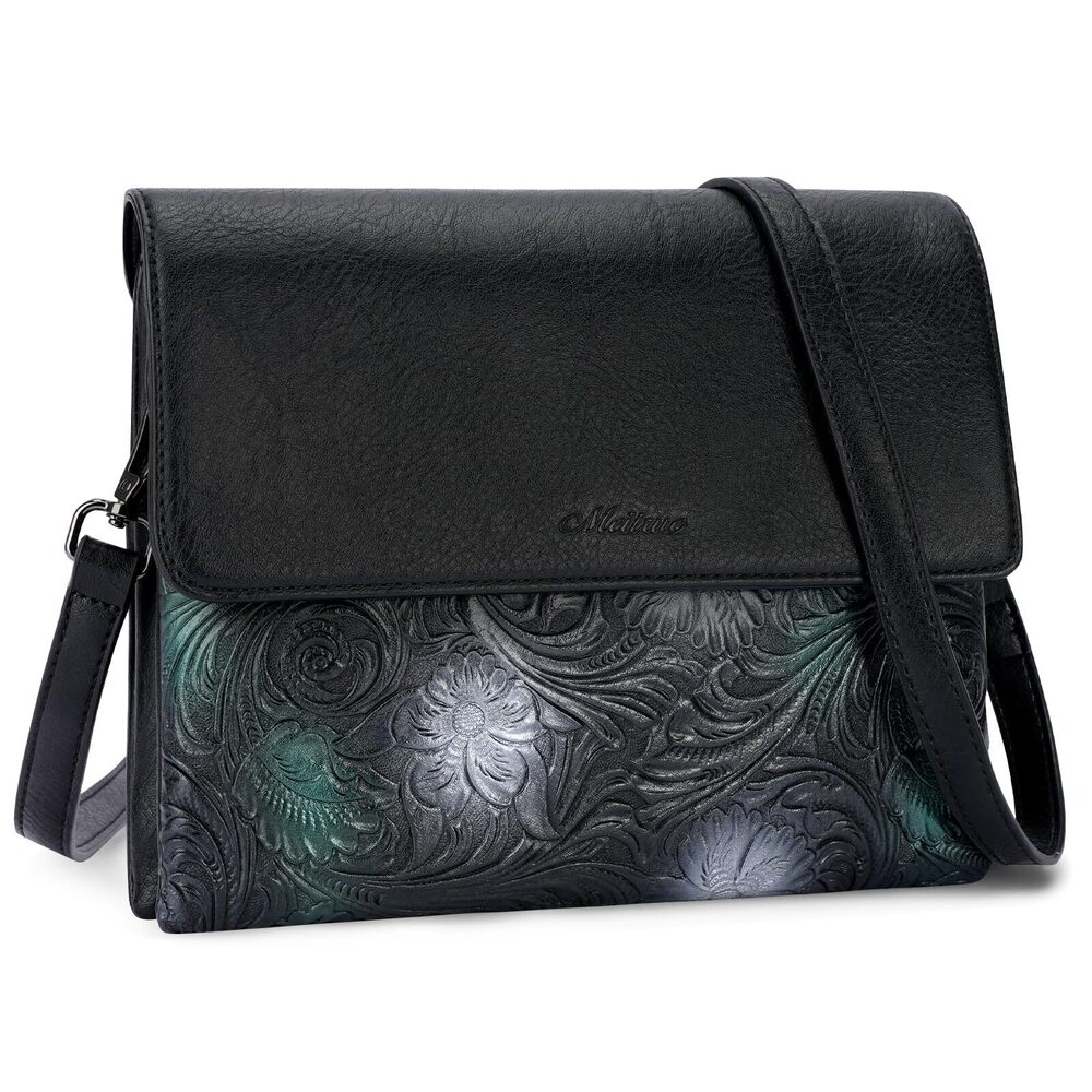 6663 Small Crossbody Bags , Vegan Leather Cell Phone Purse with Adjustable